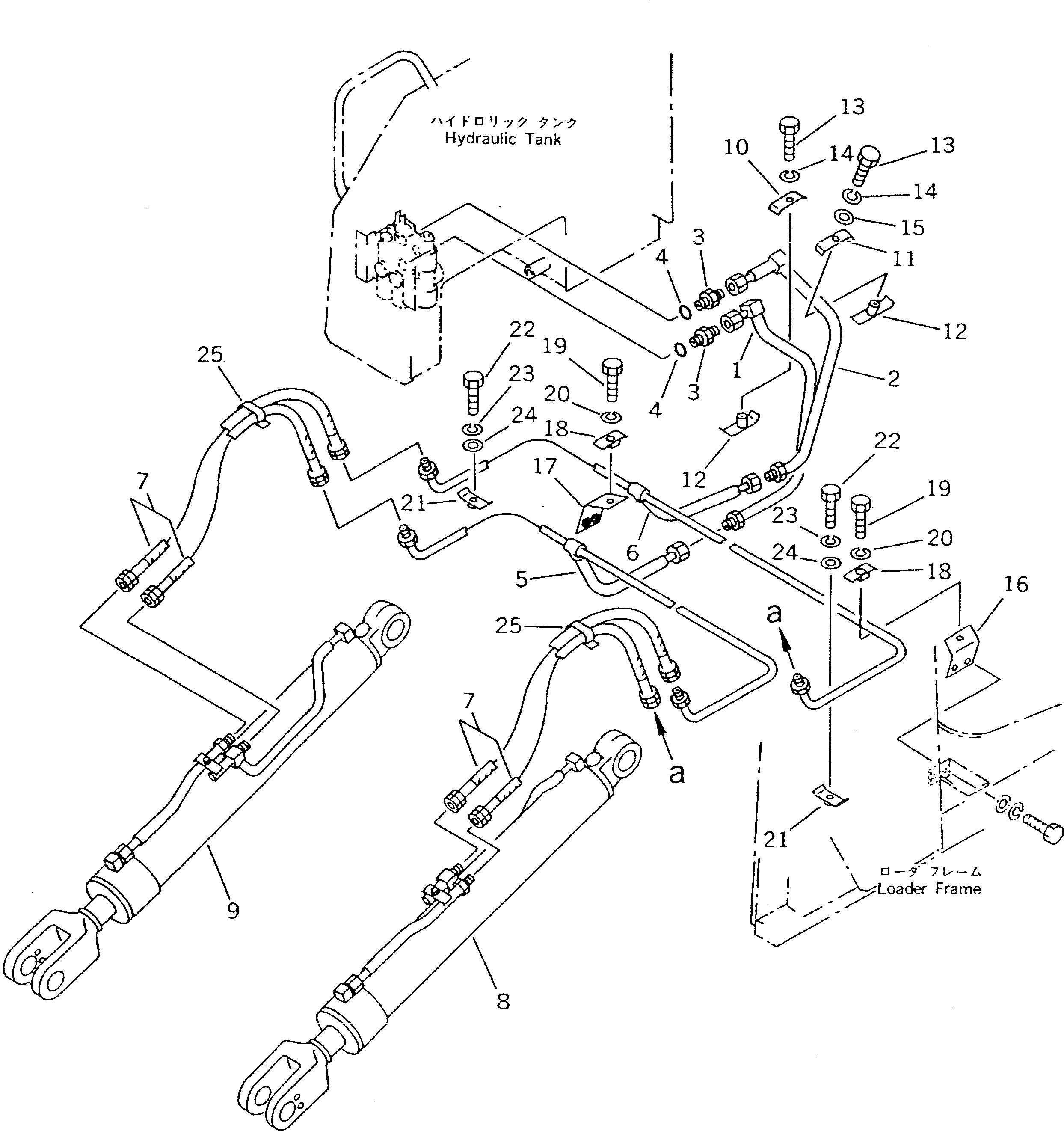 Crawler Loaders Komatsu / D21QG-7 S/N 61001-61131(d21qg-7c) / HYDRAULIC PIPING (LIFT CYLINDER LINE)(180120 : 6537) Crawler Loaders Komatsu / D21QG-7 S/N 61001-61131(d21qg-7c) / HYDRAULIC PIPING (LIFT CYLINDER LINE)(180120 : 6537)