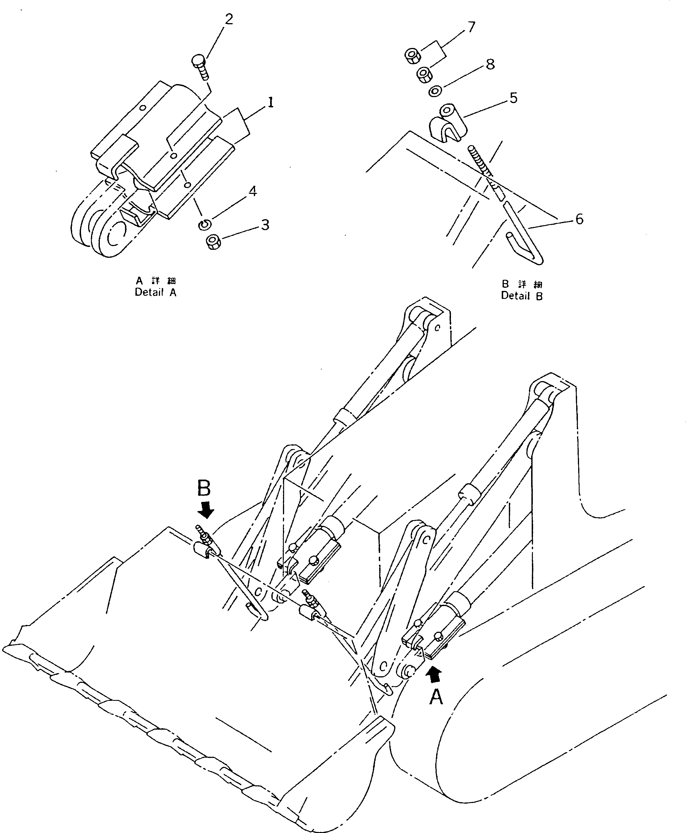 Crawler Loaders Komatsu / D21QG-7 S/N 61001-61131(d21qg-7c) / BUCKET LOCK(210060 : 7421) Crawler Loaders Komatsu / D21QG-7 S/N 61001-61131(d21qg-7c) / BUCKET LOCK(210060 : 7421)