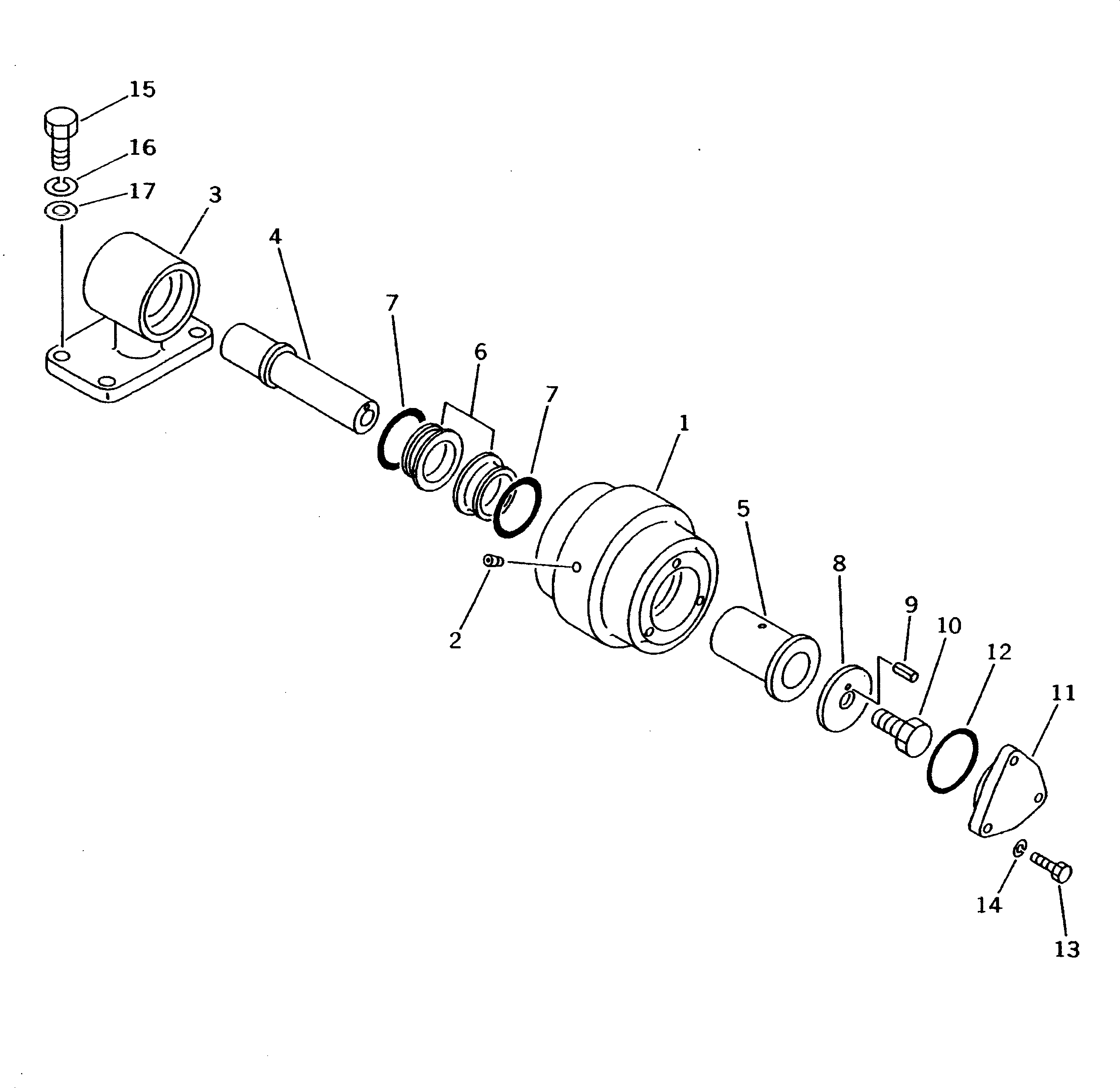 Crawler Loaders Komatsu / D21QG-7 S/N 61001-61131(d21qg-7r) / CARRIER ROLLER (RUBBER SHOE SPEC.)(#61076-61131)(090110 : 3303A) Crawler Loaders Komatsu / D21QG-7 S/N 61001-61131(d21qg-7r) / CARRIER ROLLER (RUBBER SHOE SPEC.)(#61076-61131)(090110 : 3303A)