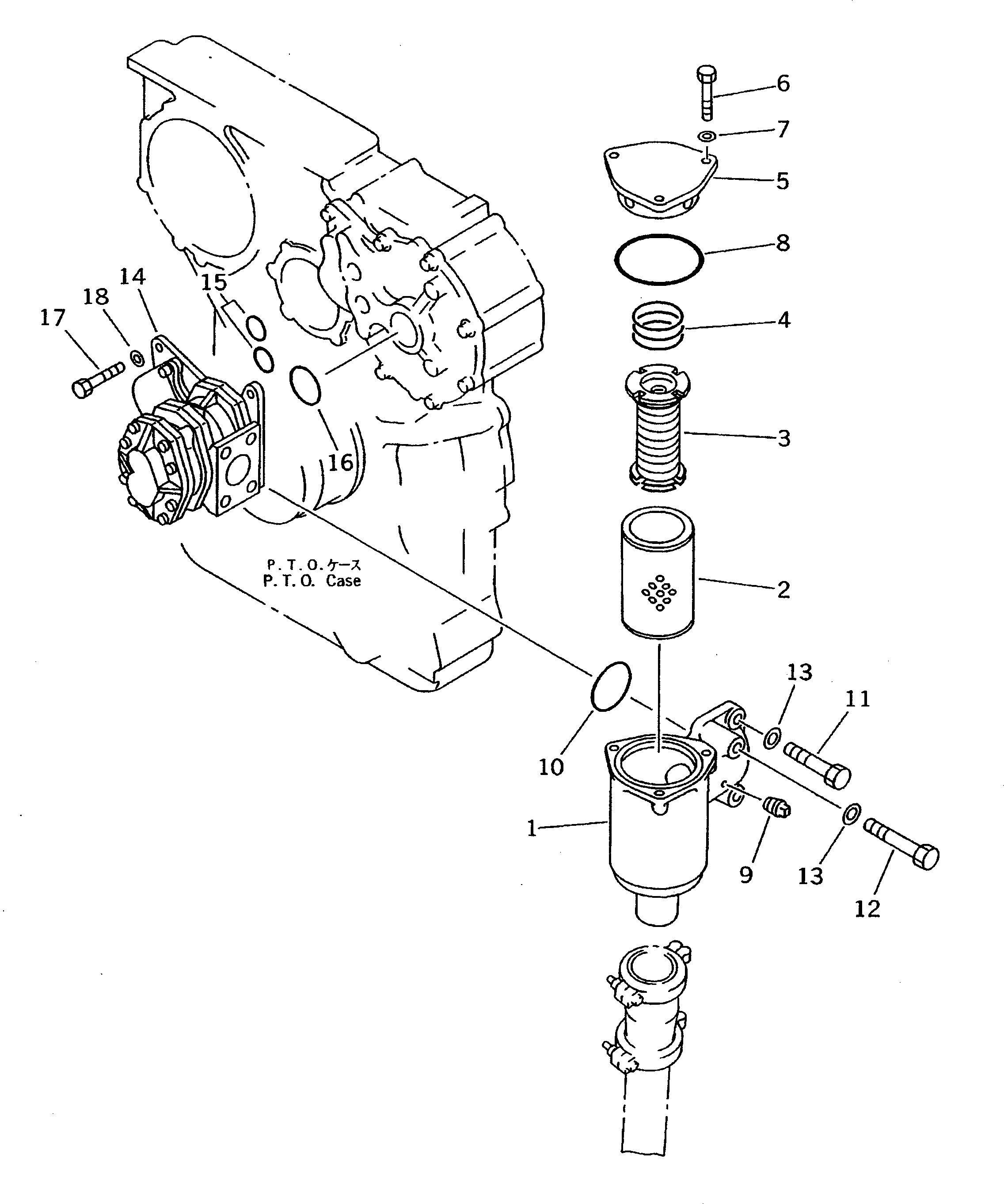 Komatsu parts book diagram for D275A-2 S/N 10001-UP (-50cent. Spec.): STRAINER (COLD WEATHER (B) SPEC.)