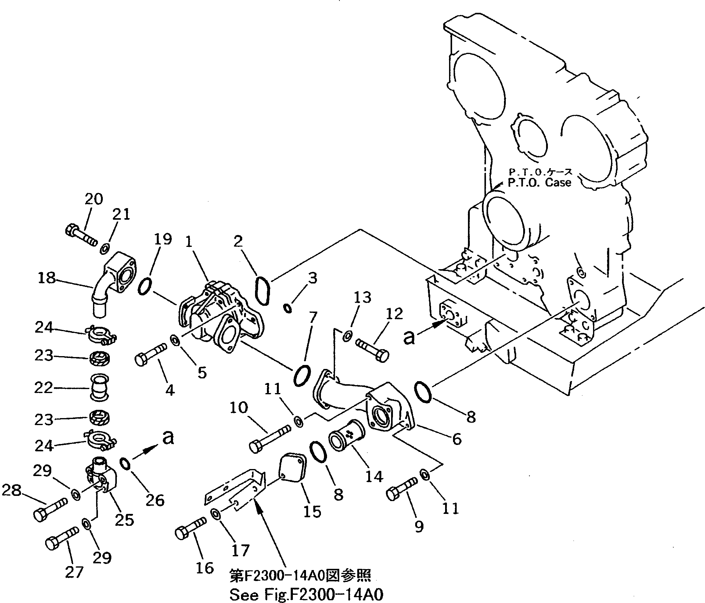 Komatsu parts book diagram for D275A-2 S/N 10001-UP (-50cent. Spec.): RETURN PIPING