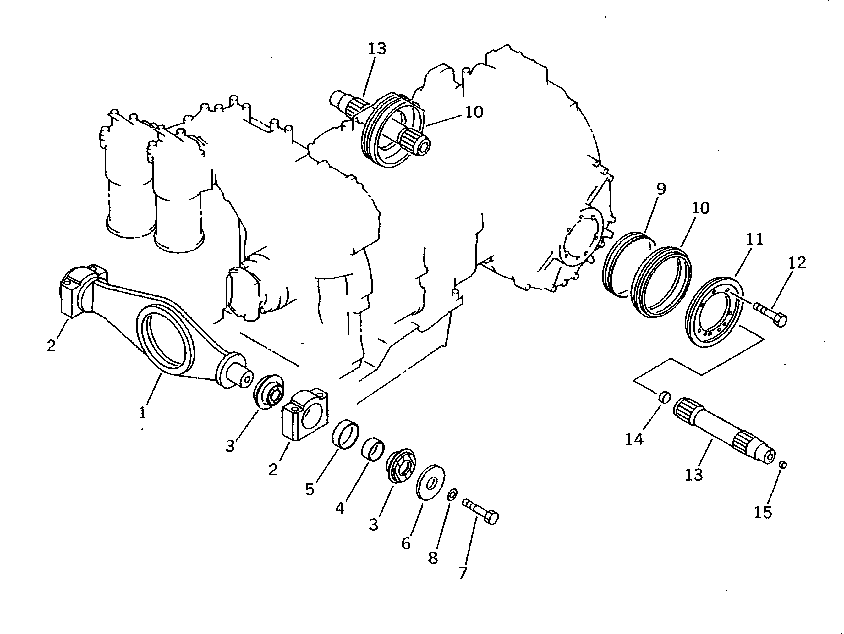 Komatsu parts book diagram for D275A-2 S/N 10001-UP (-50cent. Spec.): POWER LINE MOUNT
