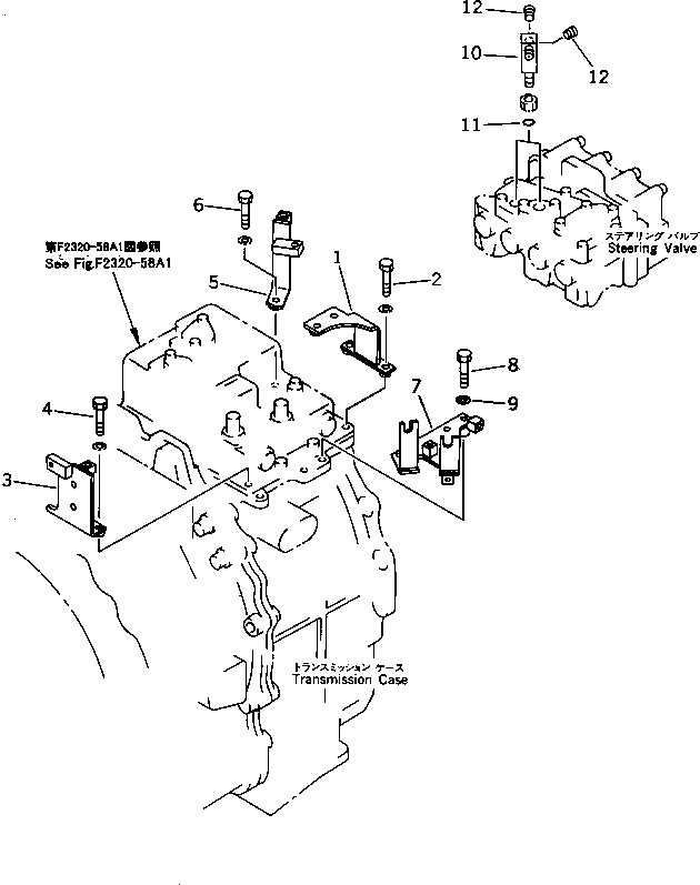 Komatsu parts book diagram for D275A-2 S/N 10001-UP (-50cent. Spec.): TRANSMISSION ACCESSORY (COLD WEATHER (B) SPEC.)