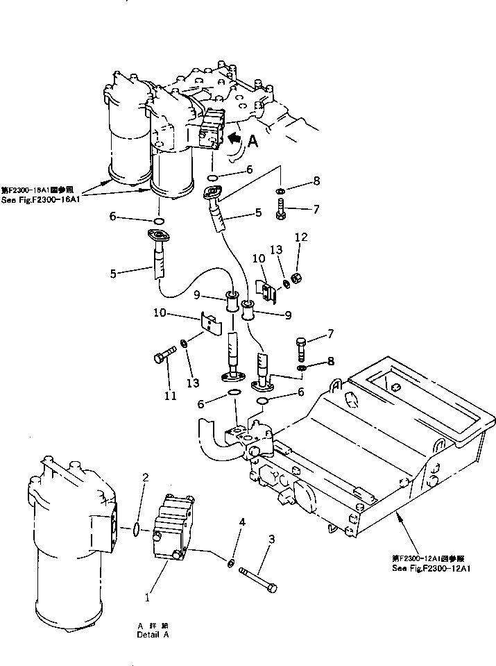 Komatsu parts book diagram for D275A-2 S/N 10001-UP (-50cent. Spec.): RELIEF VALVE