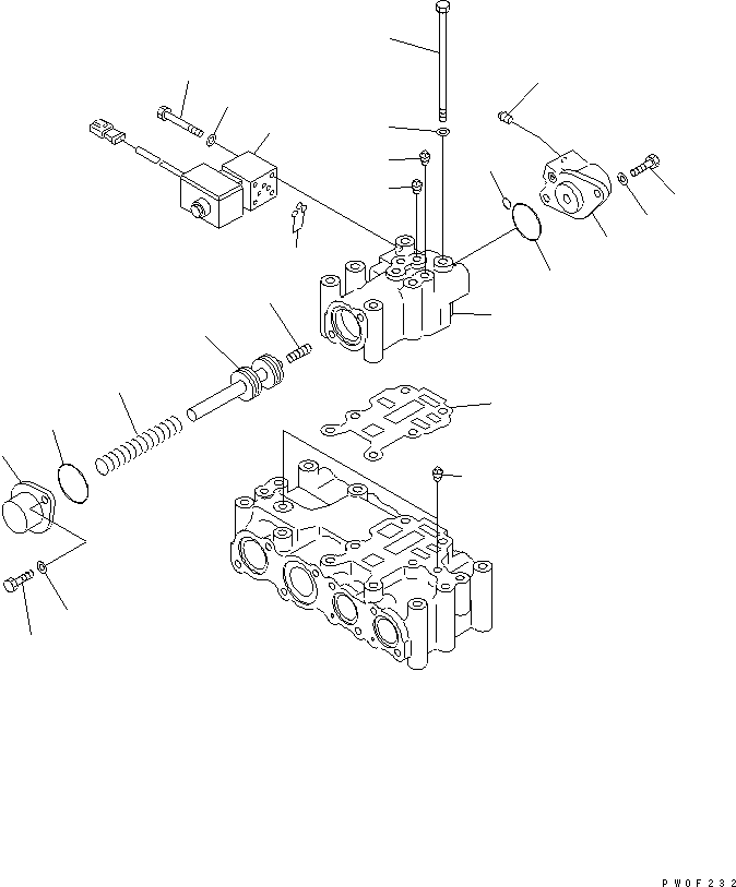 Komatsu parts book diagram for D275A-2 S/N 10001-UP (-50cent. Spec.): TORQUE CONVERTER VALVE (2/2) (COLD WEATHER (B) SPEC.)