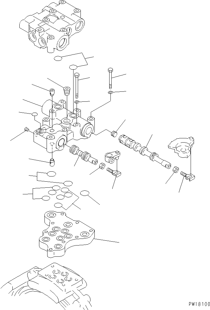 Komatsu parts book diagram for D275A-2 S/N 10001-UP (-50cent. Spec.): TRANSMISSION VALVE (1/2) (COLD WEATHER (B) SPEC.)