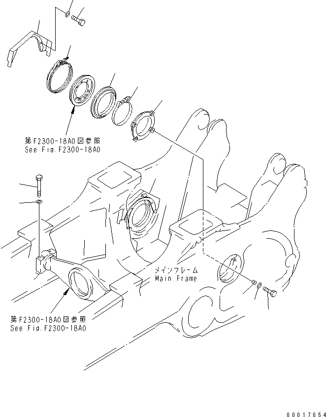 Komatsu parts book diagram for D275A-2 S/N 10001-UP (-50cent. Spec.): POWER LINE MOUNT