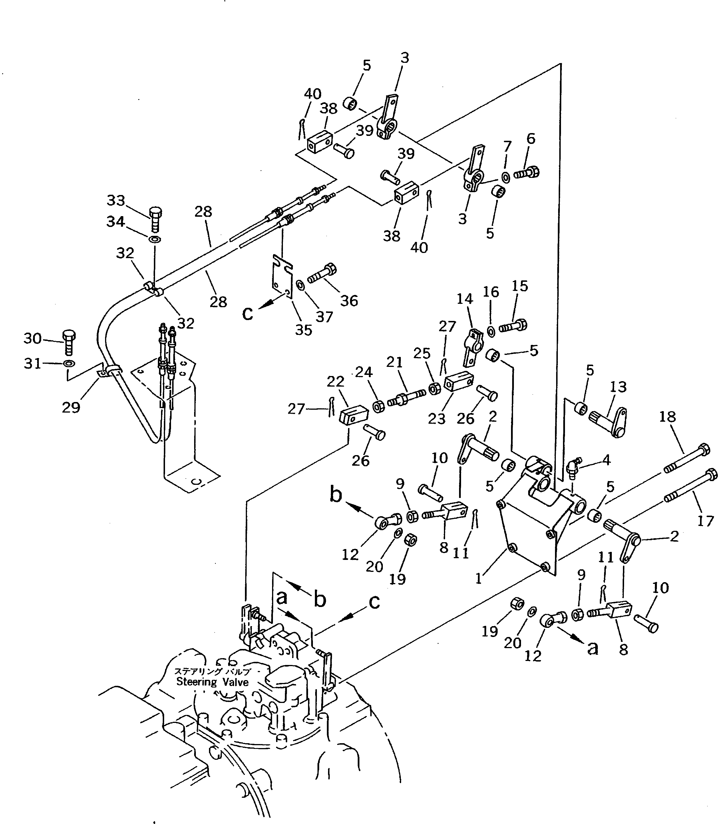 Komatsu parts book diagram for D275A-2 S/N 10001-UP (-50cent. Spec.): STEERING AND BRAKE CONTROL (COLD WEATHER (B) SPEC.)