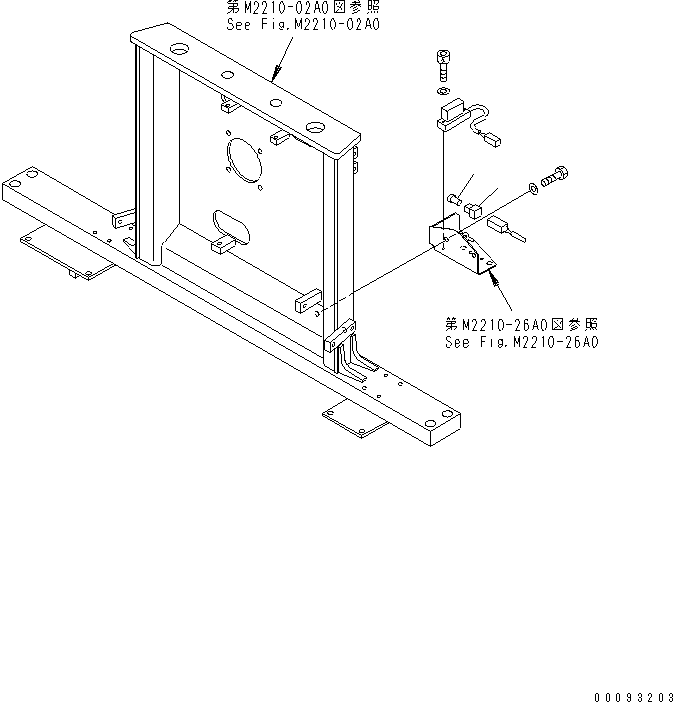 Bulldozers Komatsu / D275A-5 S/N 25001-UP(d275a-5c) / SENSOR AND BRACKET (WITHOUT SHOE SLIP CONTROL)(#26076-)(120040 : E0200-01A1A)