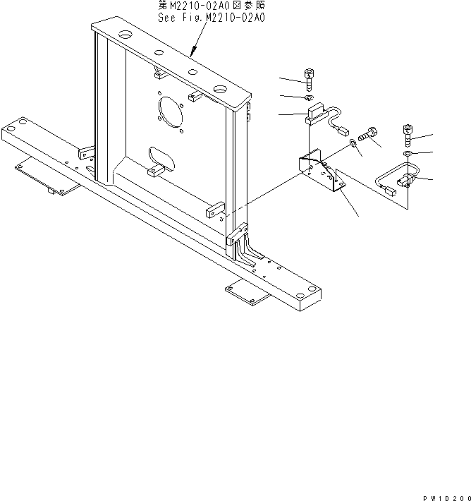 Bulldozers Komatsu / D275A-5 S/N 25001-UP(d275a-5c) / SENSOR AND BRACKET (WITH SHOE SLIP CONTROL)(#25050-26075)(120050 : E0200-01A3)