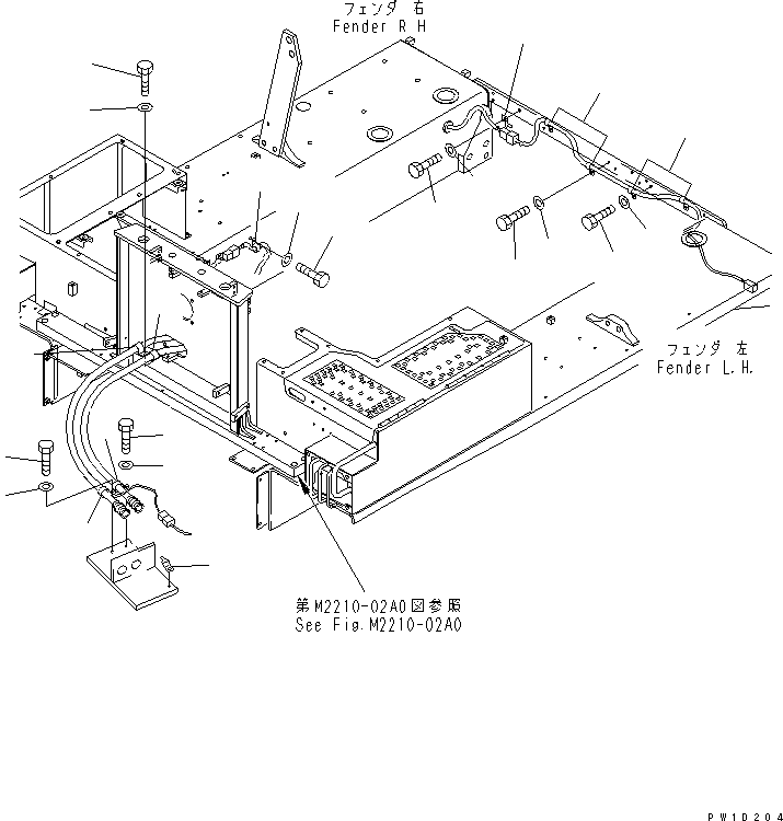 Bulldozers Komatsu / D275A-5 S/N 25001-UP(d275a-5c) / WIRING CLAMP (FENDER) (WITH SHOE SLIP CONTROL)(#25050-)(120080 : E0200-03A3)