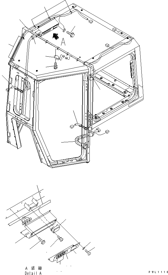 Bulldozers Komatsu / D275A-5 S/N 25001-UP(d275a-5c) / CAB (PANEL SWITCH)(240160 : K0210-07A0)