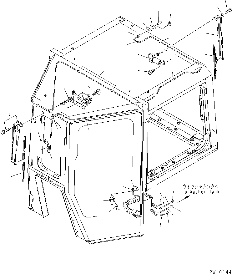 Bulldozers Komatsu / D275A-5 S/N 25001-UP(d275a-5c) / CAB (WIPER)(240170 : K0210-08A0)