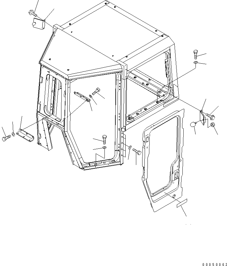 Bulldozers Komatsu / D275A-5 S/N 25001-UP(d275a-5c) / CAB MOUNT AND DOOR STOPPER(240230 : K0210-12A0)