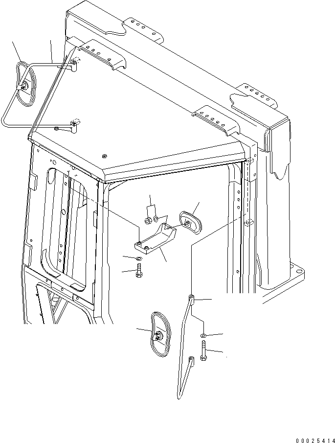 Bulldozers Komatsu / D275A-5 S/N 25001-UP(d275a-5c) / BACK MIRROR (ROOM AND SIDE)(240280 : K0320-01A1)
