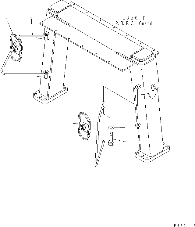 Bulldozers Komatsu / D275A-5 S/N 25001-UP(d275a-5c) / BACK MIRROR (SIDE)(240290 : K0320-01A2)