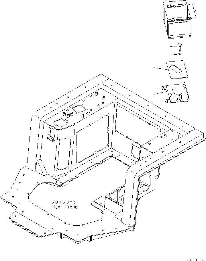 Bulldozers Komatsu / D275A-5 S/N 25001-UP(d275a-5c) / LUNCH BOX BRACKET (WITHOUT CAB)(240400 : K0890-01A1)