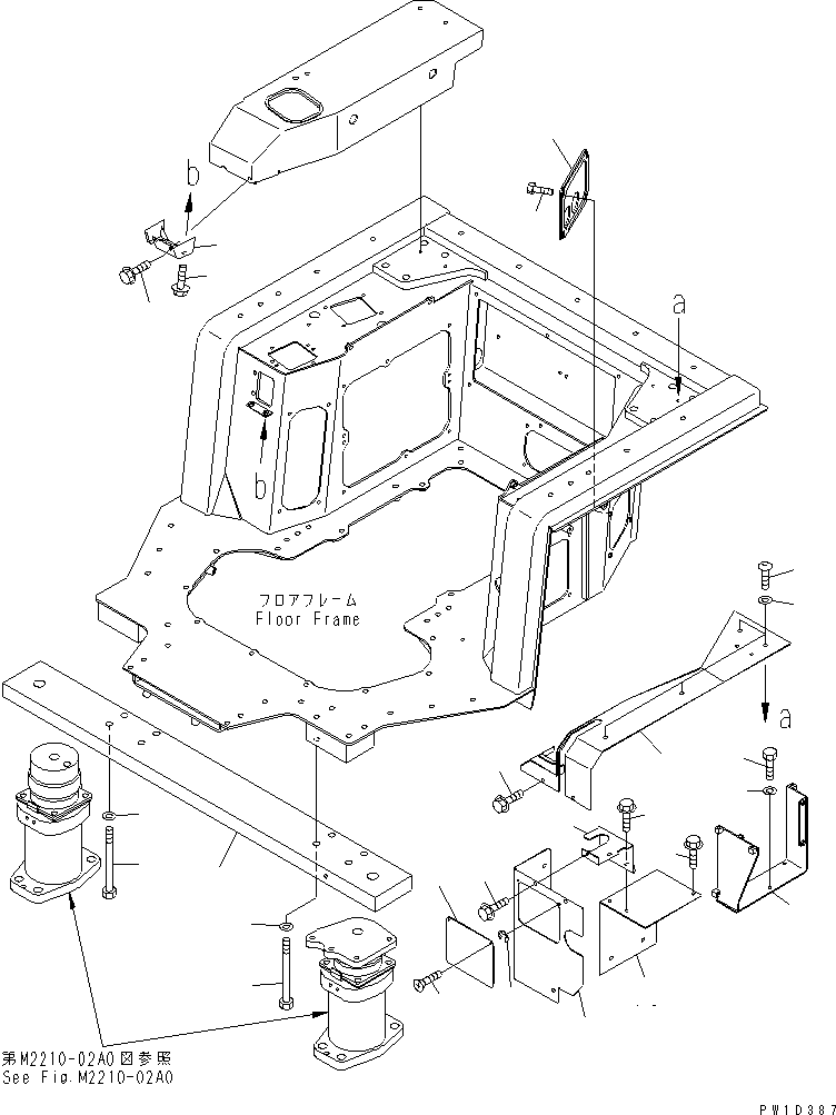Bulldozers Komatsu / D275A-5 S/N 25001-UP(d275a-5c) / ARM REST (WITH CAB)(240450 : K2110-02A0)
