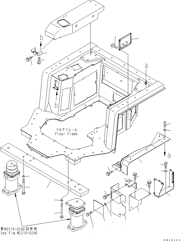 Bulldozers Komatsu / D275A-5 S/N 25001-UP(d275a-5c) / ARM REST (WITHOUT CAB)(240460 : K2110-02A1)