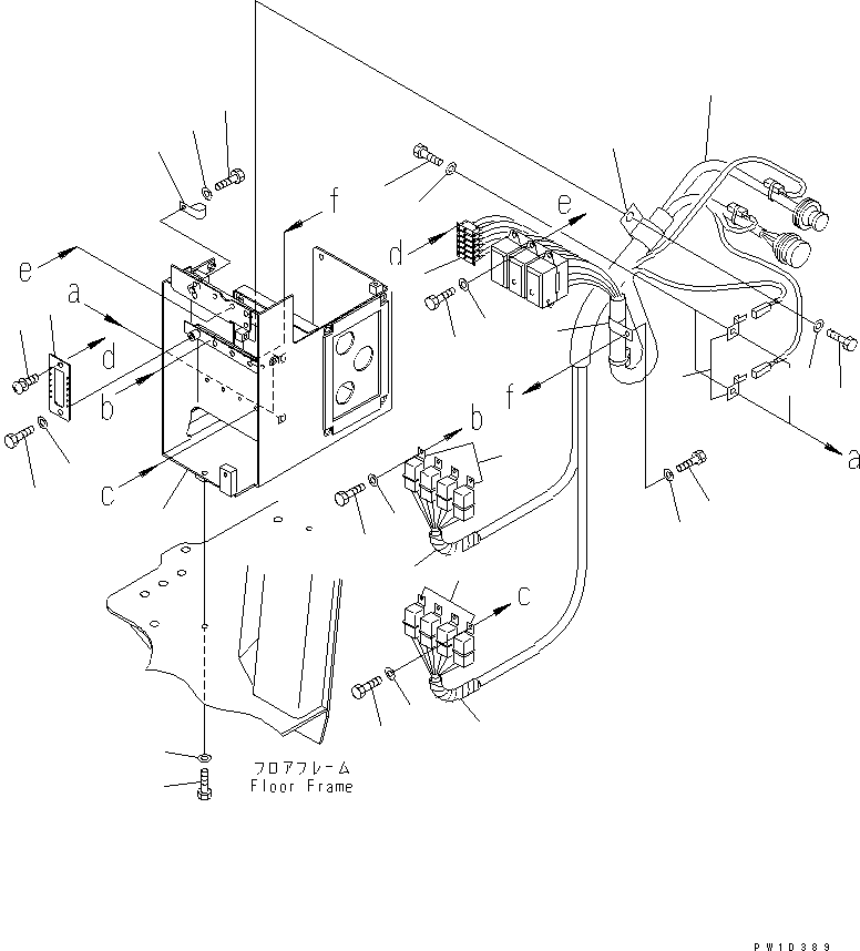 Bulldozers Komatsu / D275A-5 S/N 25001-UP(d275a-5c) / WIRING (RELAY BOX) (WITH CAB)(240490 : K2110-04A0)