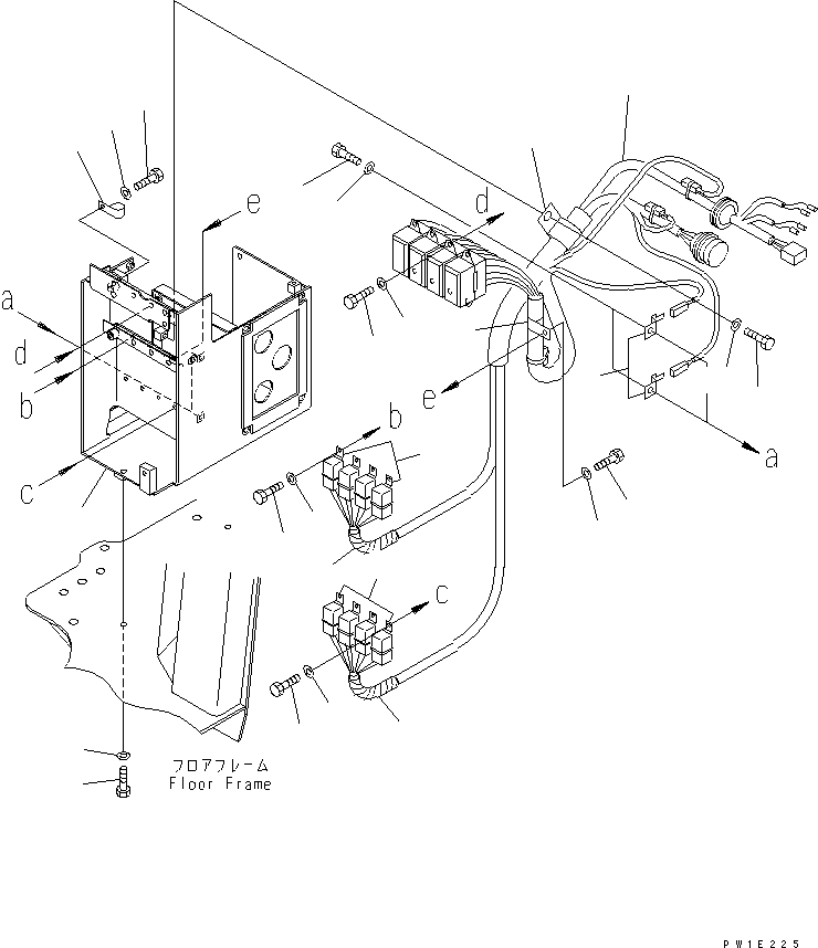 Bulldozers Komatsu / D275A-5 S/N 25001-UP(d275a-5c) / WIRING (RELAY BOX) (WITHOUT CAB)(240500 : K2110-04A1)