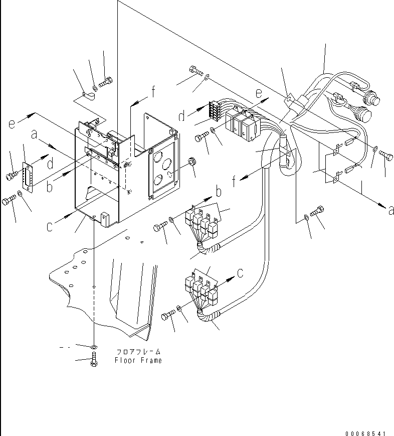 Bulldozers Komatsu / D275A-5 S/N 25001-UP(d275a-5c) / WIRING (RELAY BOX) (AIRSEAT) (WITH CAB)(240510 : K2110-04A6)