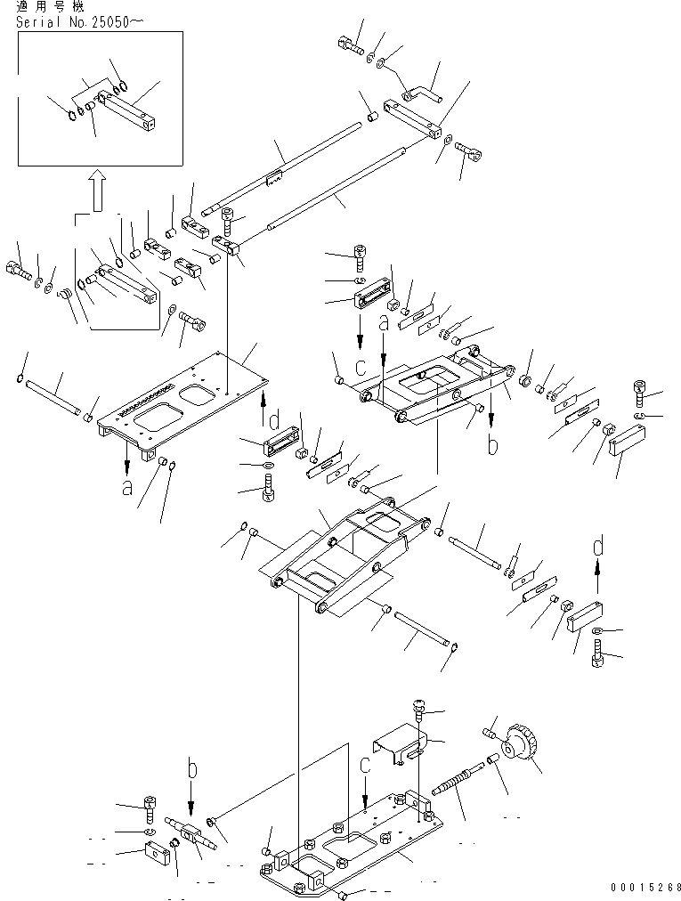 Bulldozers Komatsu / D275A-5 S/N 25001-UP(d275a-5c) / FLOOR FRAME (SLIDER AND LIFT)(#25001-25065)(240560 : K2110-07A0)