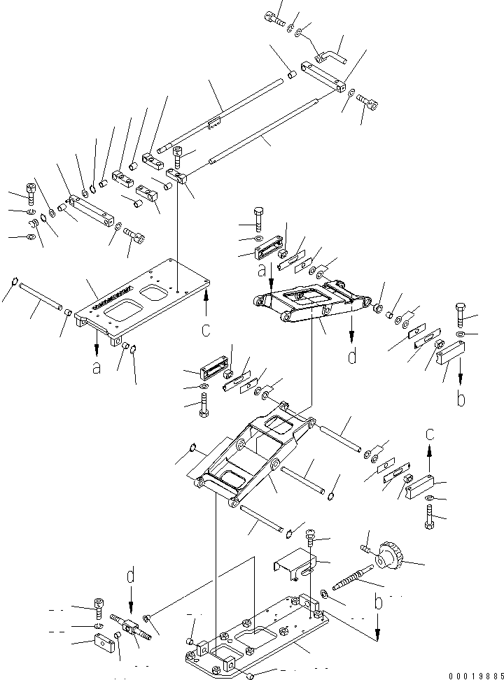 Bulldozers Komatsu / D275A-5 S/N 25001-UP(d275a-5c) / FLOOR FRAME (SLIDER AND LIFT)(#25066-)(240570 : K2110-07A0A)