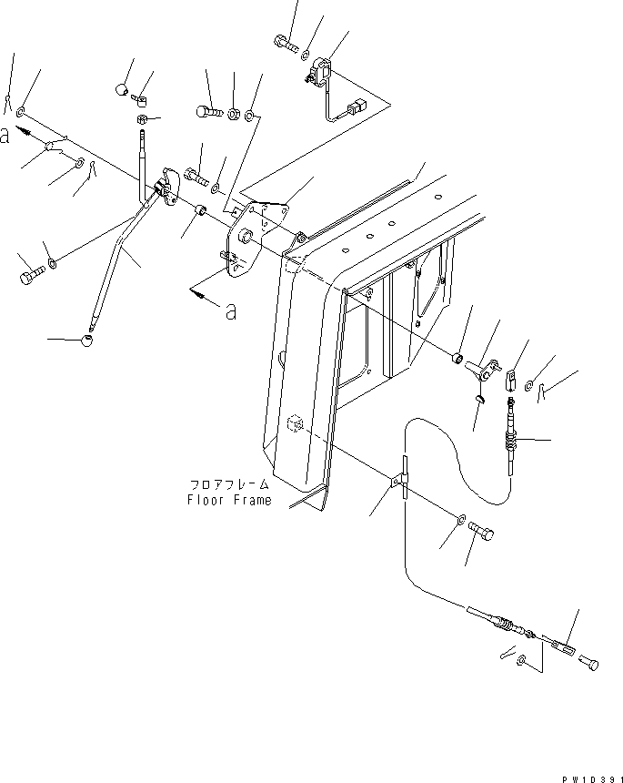 Bulldozers Komatsu / D275A-5 S/N 25001-UP(d275a-5c) / BRAKE CONTROL LEVER(240600 : K2110-10A0)