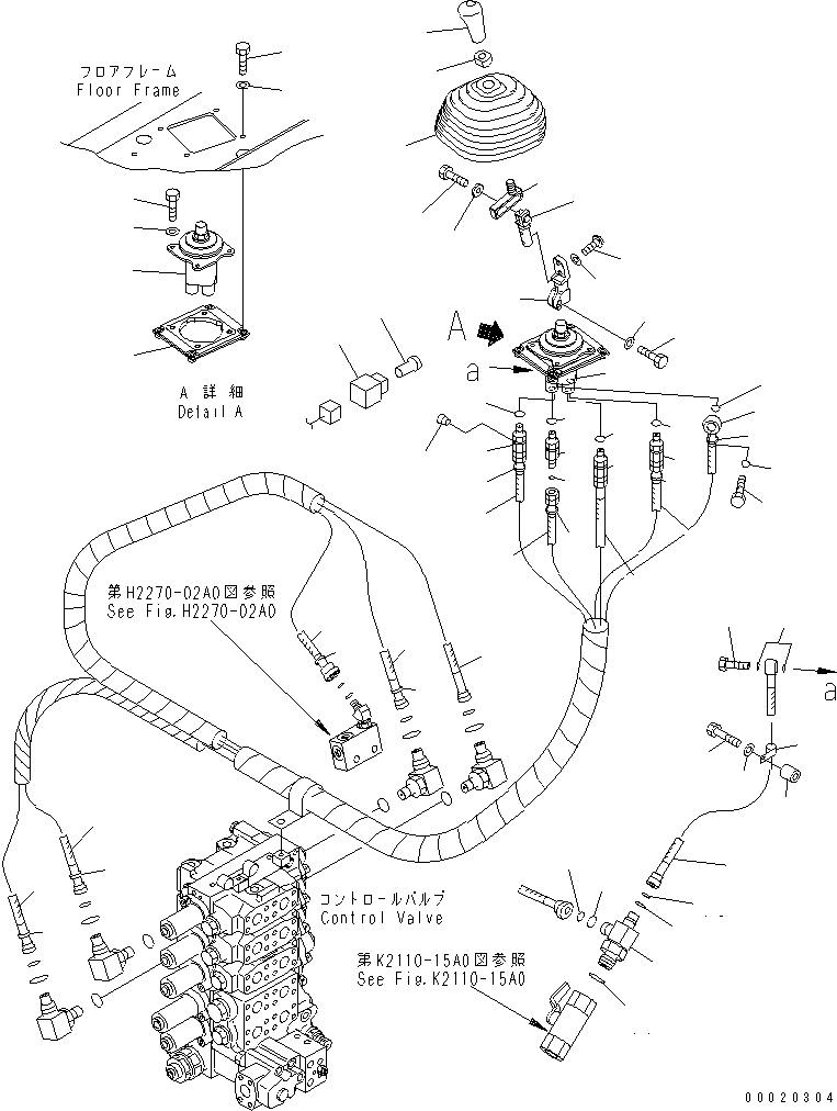 Bulldozers Komatsu / D275A-5 S/N 25001-UP(d275a-5c) / RIPPER CONTROL LEVER (WITHOUT SHOE SLIP CONTROL) (WITH ADDITIONAL HEATER)(240770 : K2110-19A5)