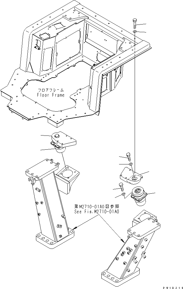 Bulldozers Komatsu / D275A-5 S/N 25001-UP(d275a-5c) / FLOOR MOUNT (REAR) (HYPER VISCOUS)(240790 : K2120-01A0)
