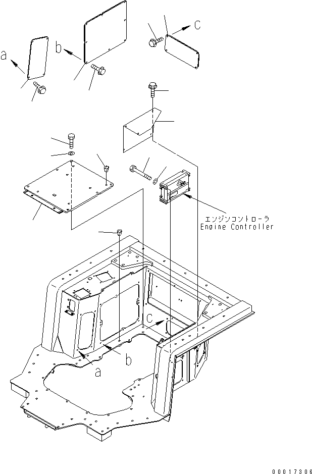 Bulldozers Komatsu / D275A-5 S/N 25001-UP(d275a-5c) / FLOOR COVER (WITH CAB)(240800 : K2130-01A0)