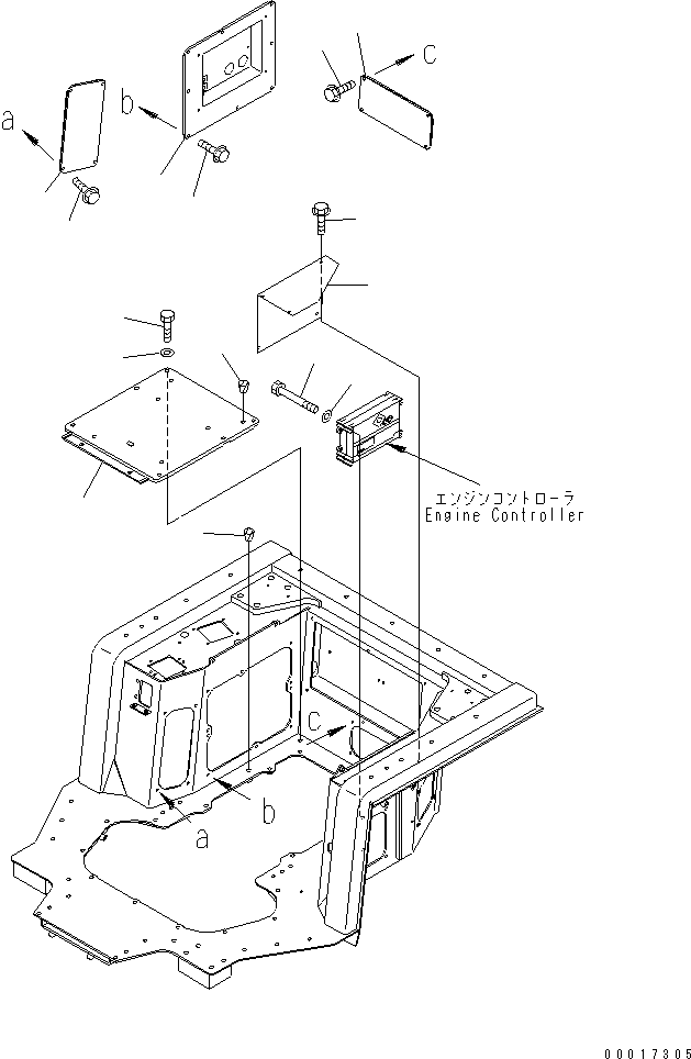 Bulldozers Komatsu / D275A-5 S/N 25001-UP(d275a-5c) / FLOOR COVER (WITH CAB) (FOR KOMTRAX)(#25021-)(240810 : K2130-01A2)