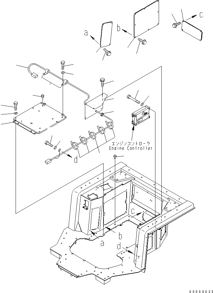 Bulldozers Komatsu / D275A-5 S/N 25001-UP(d275a-5c) / FLOOR COVER (AIRSEAT) (WITH CAB)(240820 : K2130-01A3)