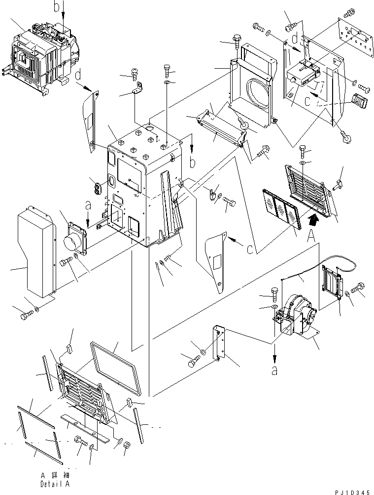 Bulldozers Komatsu / D275A-5 S/N 25001-UP(d275a-5c) / DASHBOARD (WITH HEATER) (1/2)(240850 : K2210-01A1)
