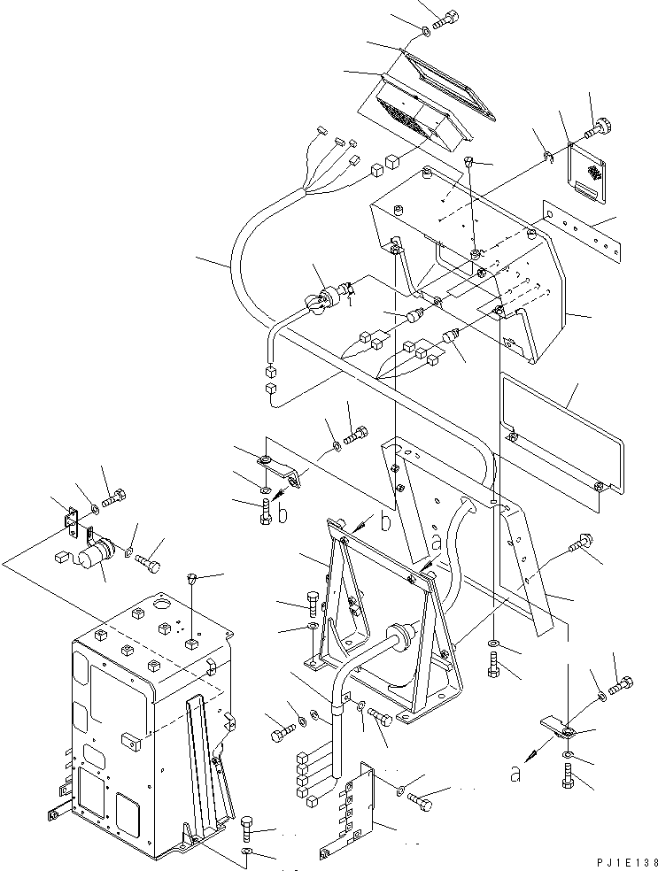 Bulldozers Komatsu / D275A-5 S/N 25001-UP(d275a-5c) / DASHBOARD (WITHOUT CAB) (WITH SHOE SLIP CONTROL)(240880 : K2210-01B5)