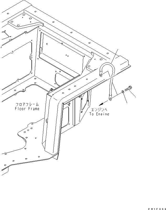 Bulldozers Komatsu / D275A-5 S/N 25001-UP(d275a-5c) / FLOOR FRAME WIRING (EARTH)(240970 : K2290-01A0)