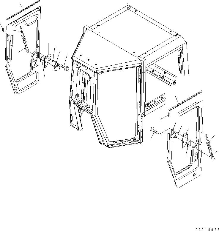 Bulldozers Komatsu / D275AX-5 S/N 20001-UP(d275ax-c) / CAB (DOOR WIPER)(240160 : K0210-04A0)