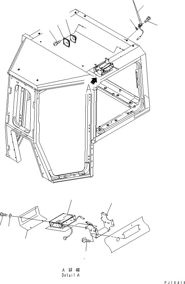 Bulldozers Komatsu / D275AX-5 S/N 20001-UP(d275ax-c) / CAB (AM-FM RADIO AND CASSETTE STEREO) (FOR EU SPEC.)(240230 : K0210-08A2)