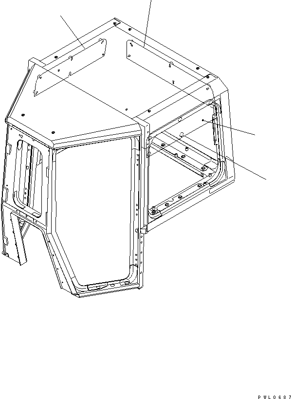 Bulldozers Komatsu / D275AX-5 S/N 20001-UP(d275ax-c) / SUNVISOR(240350 : K0330-01A1)