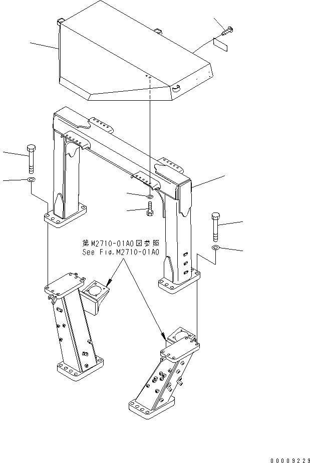 Bulldozers Komatsu / D275AX-5 S/N 20001-UP(d275ax-c) / ROPS GUARD (FOR LANDFILL SPEC.)(240390 : K0410-01A4)