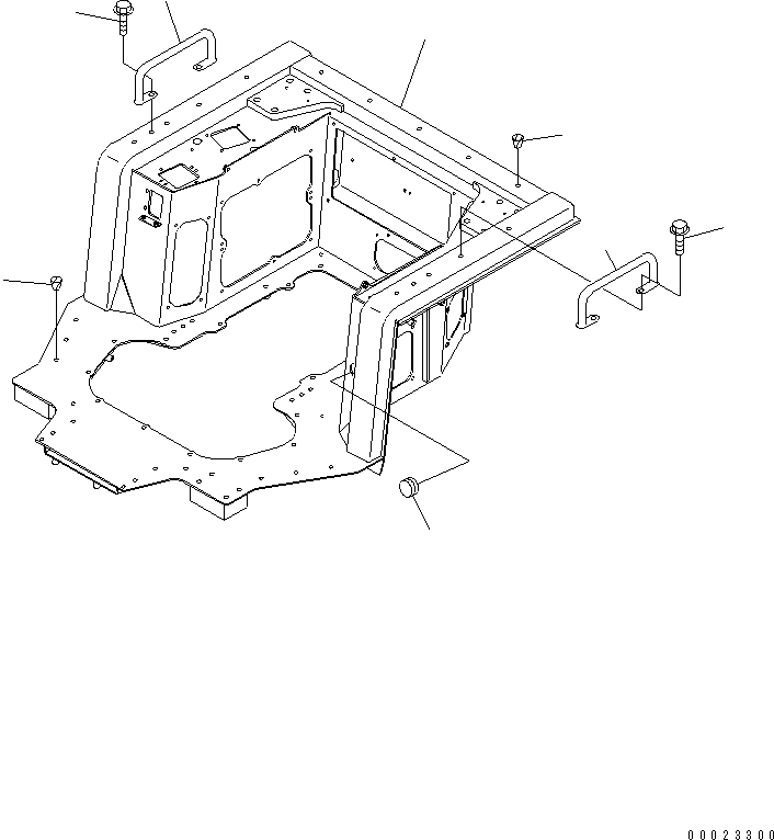 Bulldozers Komatsu / D275AX-5 S/N 20001-UP(d275ax-c) / FLOOR FRAME (WITHOUT CAB)(240480 : K2110-01A8)