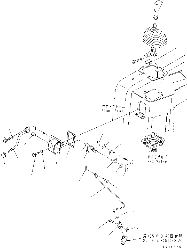 Bulldozers Komatsu / D275AX-5 S/N 20001-UP(d275ax-c) / BLADE LOCK LEVER(240750 : K2110-14A0)
