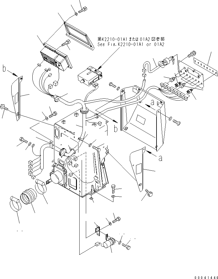 Bulldozers Komatsu / D275AX-5 S/N 20001-UP(d275ax-c) / DASHBOARD (WITH ADDITIONAL HEATER AND SHOE SLIP CONTOROL) (FOR COOLING FAN )(241160 : K2210-03B2)