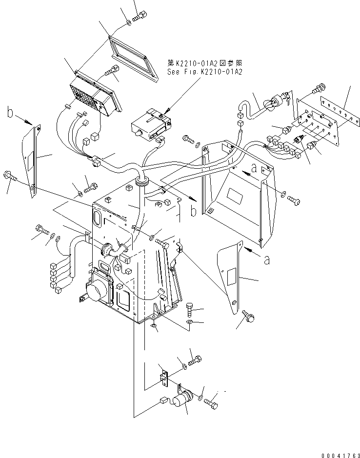 Bulldozers Komatsu / D275AX-5 S/N 20001-UP(d275ax-c) / DASHBOARD (WITH SHOE SLIP CONTROL) (FOR COOLING FAN HYDRAULIC DRIVEN REVERSIBLE)(241190 : K2210-03B6)