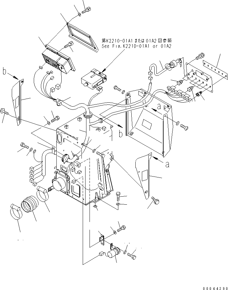 Bulldozers Komatsu / D275AX-5 S/N 20001-UP(d275ax-c) / DASHBOARD (WITH ADDITIONAL HEATER)(241220 : K2210-03B9)
