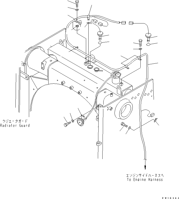 Bulldozers Komatsu / D275AX-5 S/N 20001-UP(d275ax-c) / WIRING (RADIATOR) (FOR HEAVY DUTY WIRING)(270190 : M2110-10A1)