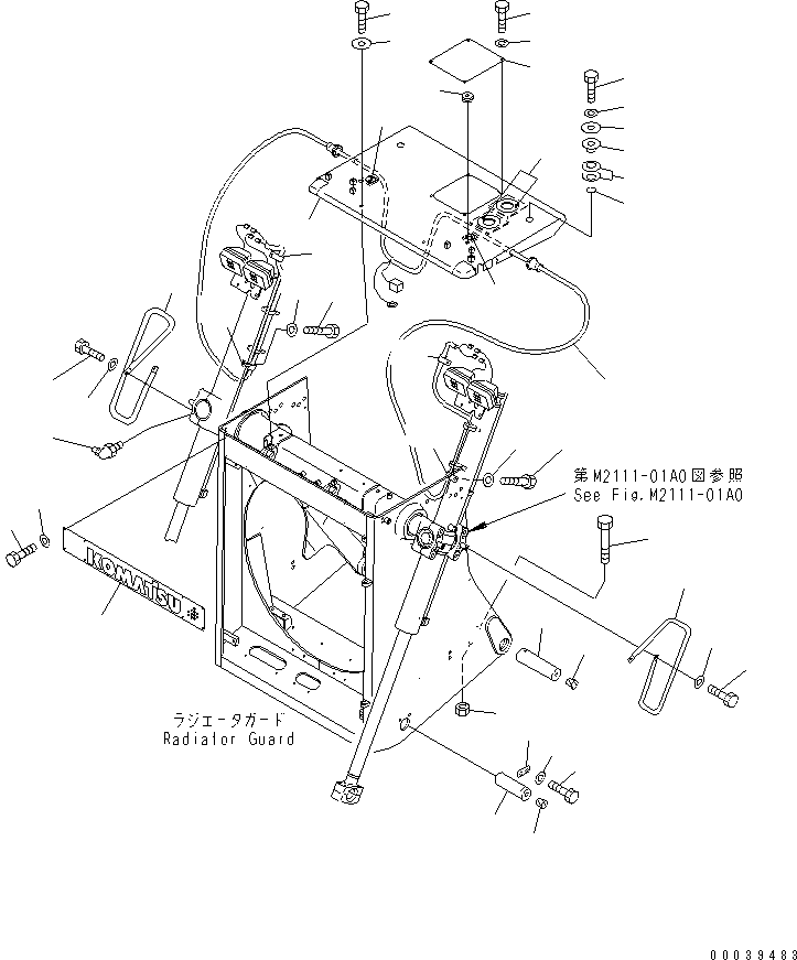 Bulldozers Komatsu / D275AX-5 S/N 20001-UP(d275ax-c) / RADIATOR GUARD RETATED PARTS (FOR LANDFILL SPEC.)(270260 : M2113-01A2)