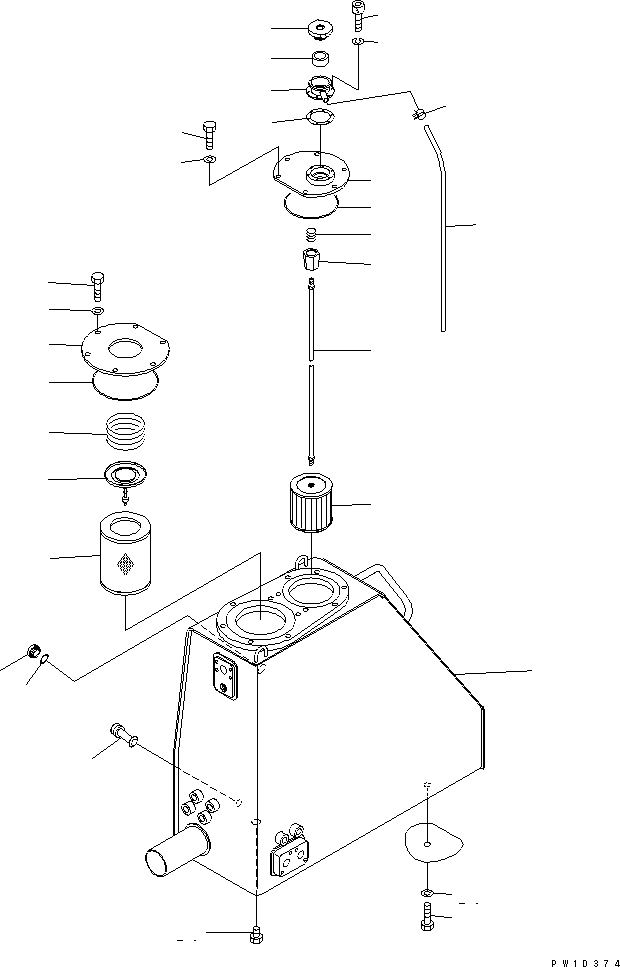 Bulldozers Komatsu / D275AX-5 S/N 20001-UP(d275ax-c) / TANK(270700 : M2210-07A0)
