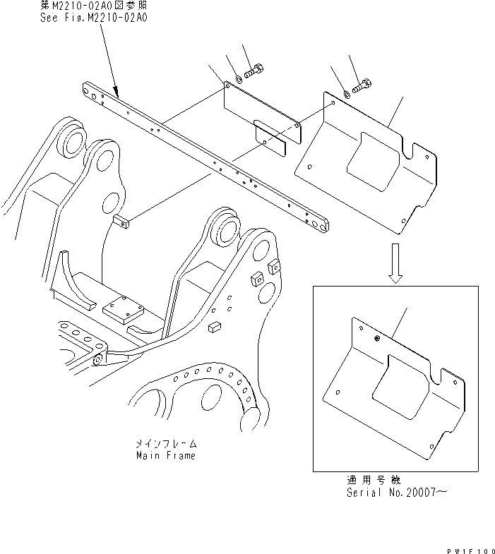 Bulldozers Komatsu / D275AX-5 S/N 20001-UP(d275ax-c) / REAR COVER (FOR RIPPER LIGHT)(270880 : M2240-01A1)